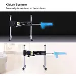 Gode phosphorescent KlicLok et ventouse 20 CM Bleu