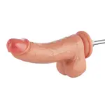 Dildo Realistico Curvo Beige Attacco 23 cm KlicLok e Ventosa