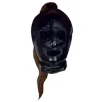 OUCH! Maschera bondage con coda di cavallo marrone