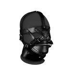 OUCH! Head Harness With Zipper and Lock - Black