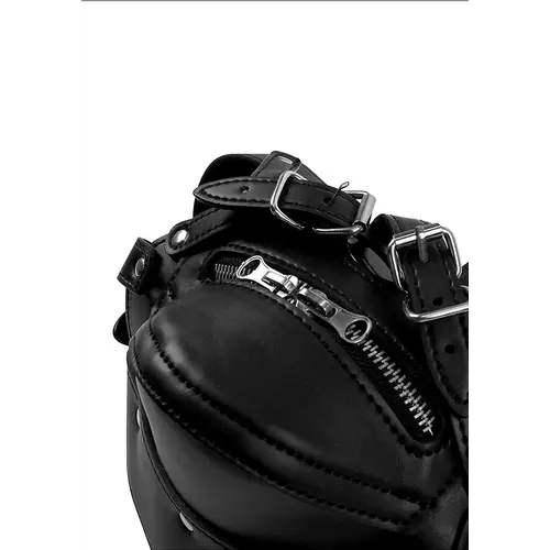 OUCH! Head Harness With Zipper and Lock - Black