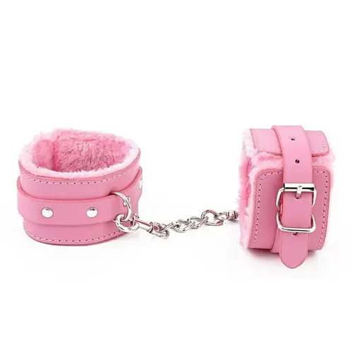 Manette imbottite Manette da letto con catena Rosa