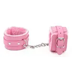 Manette imbottite Manette da letto con catena Rosa