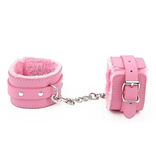 Manette imbottite Manette da letto con catena Rosa