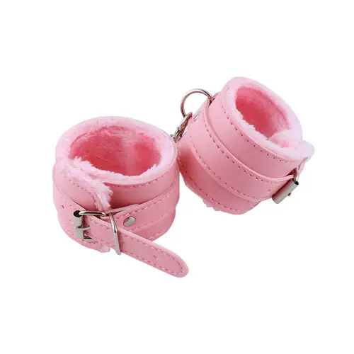 Manette imbottite Manette da letto con catena Rosa