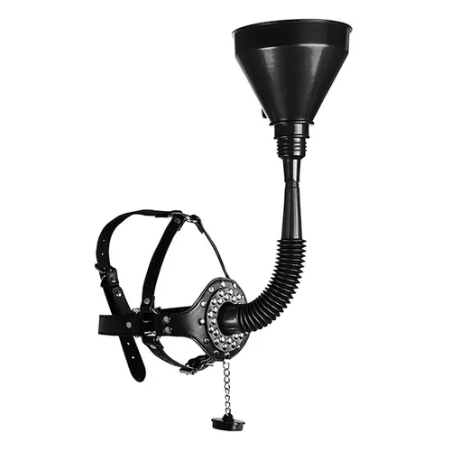Gag Head Harness With Funnel