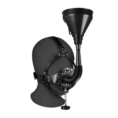 Knebel-Stirnband mit Trichter - Schwarz Knebel-Stirnband mit Trichter - Schwarz