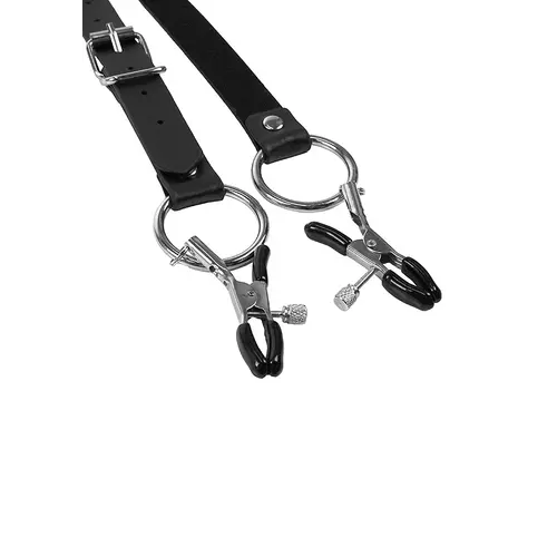 Pubic Lips Spreader With Clamps Black