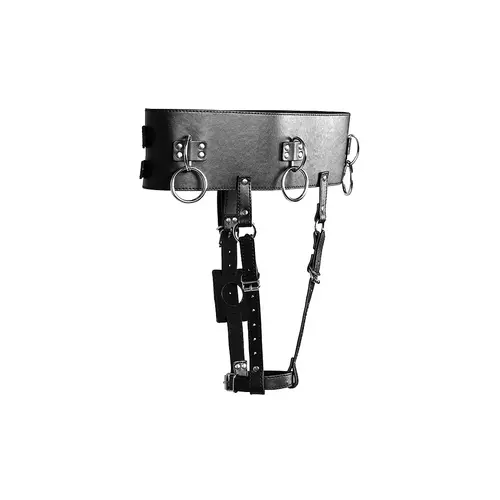 OUCH ! Ceinture BDSM avec support pour vibrateur - Noir
