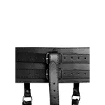 ¡AY! Cinturón BDSM con soporte para vibrador - Negro