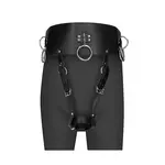 ¡AY! Cinturón BDSM con soporte para vibrador - Negro