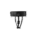 ¡AY! Cinturón BDSM con soporte para vibrador - Negro