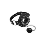 Bâillon à bouche ouverte avec bouchon - Noir