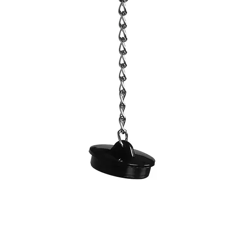 Bâillon à bouche ouverte avec bouchon - Noir