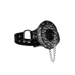 Offener Mundknebel mit Stopper - Schwarz