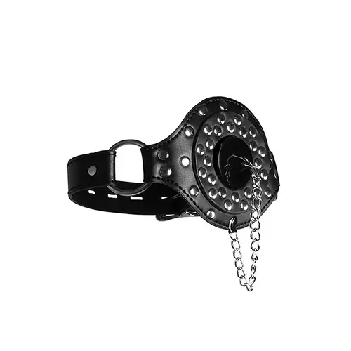 Mouth gag with stopper - Black