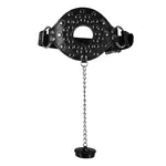 Mouth gag with stopper - Black
