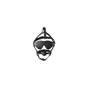 Kopfgeschirr mit Maske & Gagball Schwarz