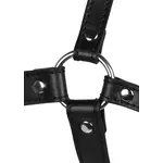 Harnais de tête avec masque et balle de gag noir