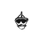 Harnais de tête avec masque et balle de gag noir