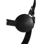Harnais de tête avec masque et balle de gag noir