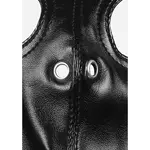 Masque de bondage avec fermeture éclair - Noir