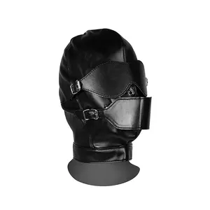 Blindfold Mask With Mouth Gag - Black