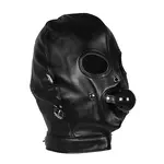 Blindfold Mask With Mouth Gag - Black
