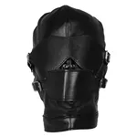 Blindfold Mask With Mouth Gag - Black