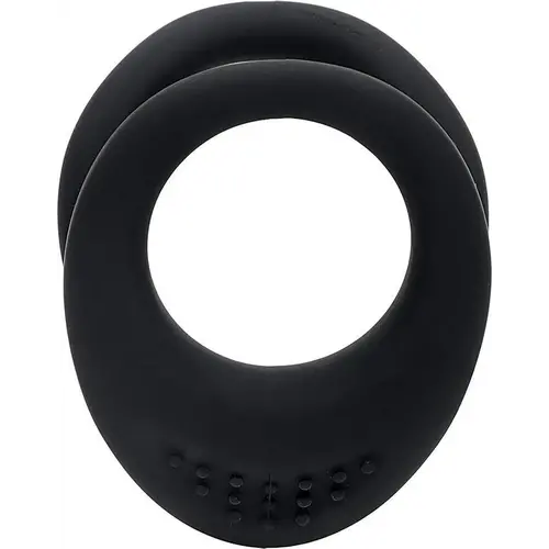 Anneau de bite avec stimulateur de périnée Noir