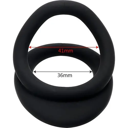 Anneau de bite avec stimulateur de périnée Noir