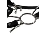 Head Harness With Spider Gag and Nose Hooks - black