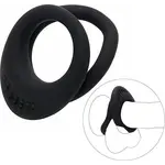 Anneau de bite avec stimulateur de périnée Noir