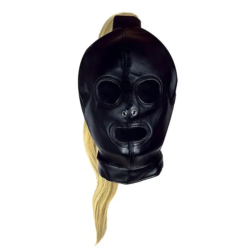 AUTSCH! Bondage Maske mit blondem Pferdeschwanz