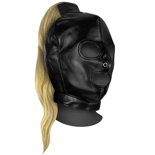 AUTSCH! Bondage Maske mit blondem Pferdeschwanz