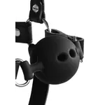 Harnais de tête avec bâillon respiratoire et crochets pour le nez