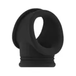 Cock Ring with Ball strap Black