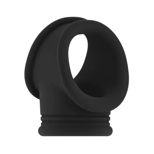 Cock Ring with Ball strap Black