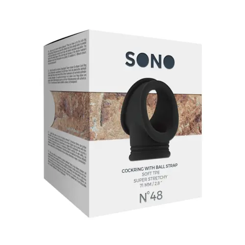 Anello per il cazzo con cinturino a sfera nero