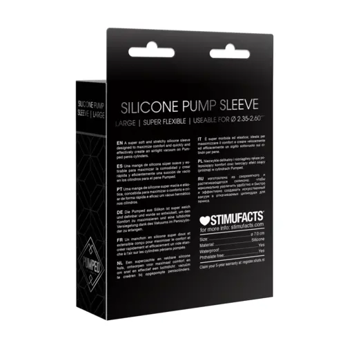 Manicotto in silicone per pompa per il pene grande