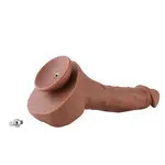 Gode XL réaliste KlicLok® et Ventouse 30 CM Café