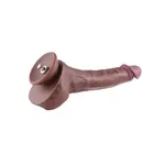 Realistischer Dildo KlicLok® und Saugnapf 20 cm Kaffee