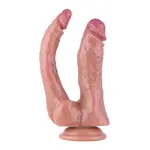 Doppelter KlicLok® und Saugnapf Dildo 19,5 cm