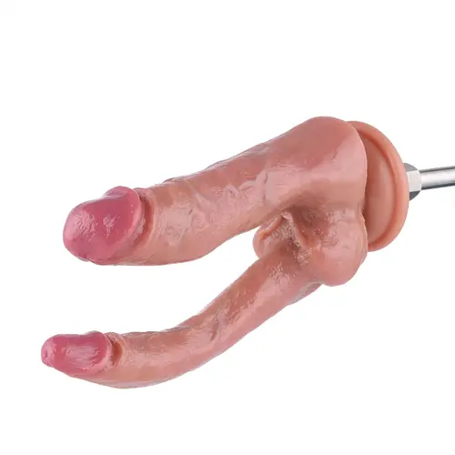 Doppelter KlicLok® und Saugnapf Dildo 19,5 cm
