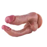 Doppelter KlicLok® und Saugnapf Dildo 19,5 cm