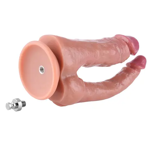 Doppelter KlicLok® und Saugnapf Dildo 19,5 cm