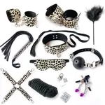 Kinky BDSM Bondage set 10-piece Panther print