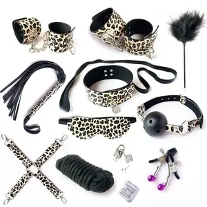 Kinky BDSM Bondage set 10-piece Panther print