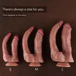 Dildo doppio XL 27 cm KlicLok® e ventosa