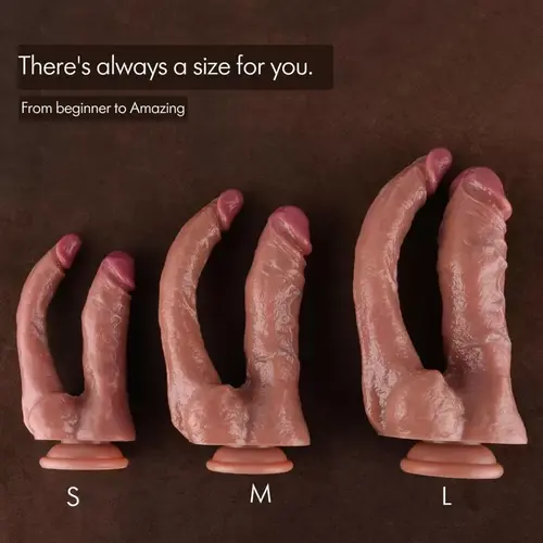 Dildo doppio XL 27 cm KlicLok® e ventosa